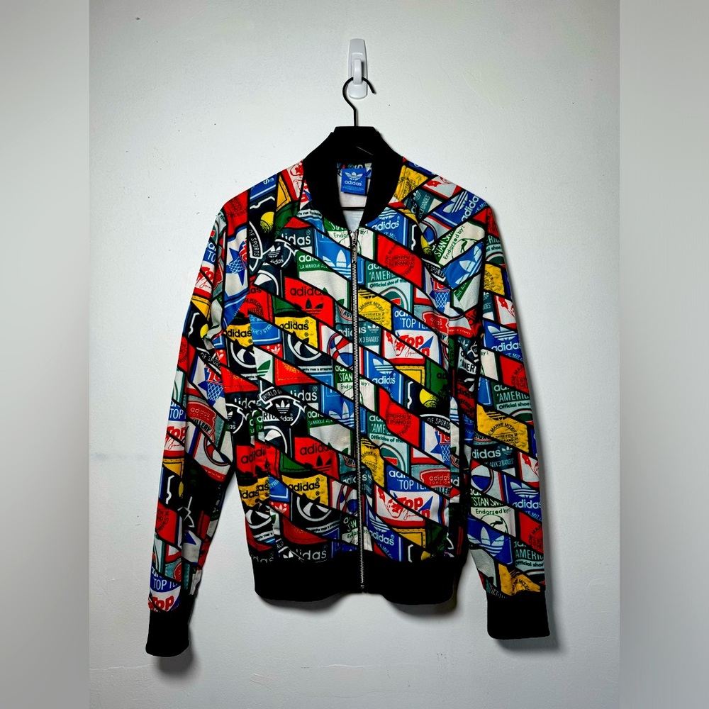 Vintage Logo Print Adidas Jacket